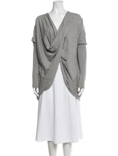 Pre-owned Allsaints V-neck Sweater In Gray