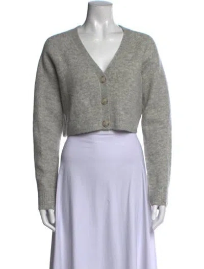 Pre-owned Allsaints V-neck Sweater In Gray