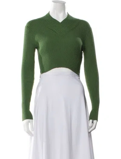 Pre-owned Allsaints V-neck Sweater In Green