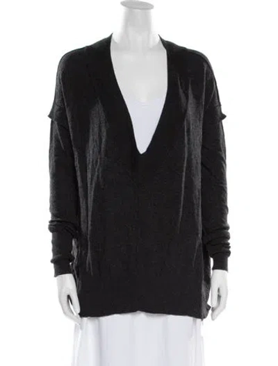 Pre-owned Allsaints V-neck Sweater In Grey