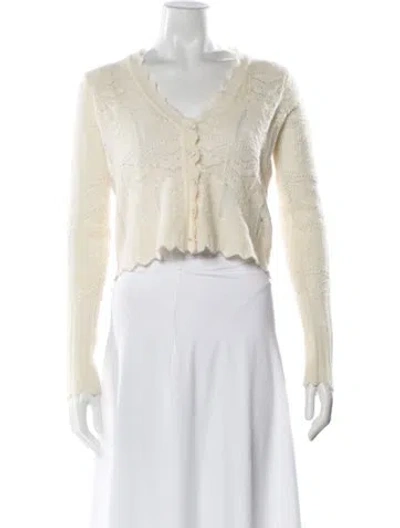 Pre-owned Allsaints V-neck Sweater In Neutral