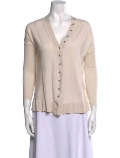 Pre-owned Allsaints V-neck Sweater In Neutral