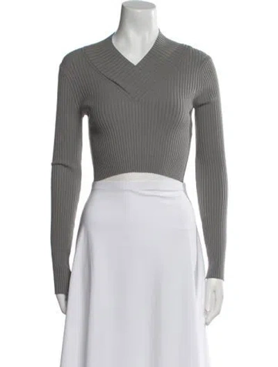 Pre-owned Allsaints V-neck Sweater In Neutral
