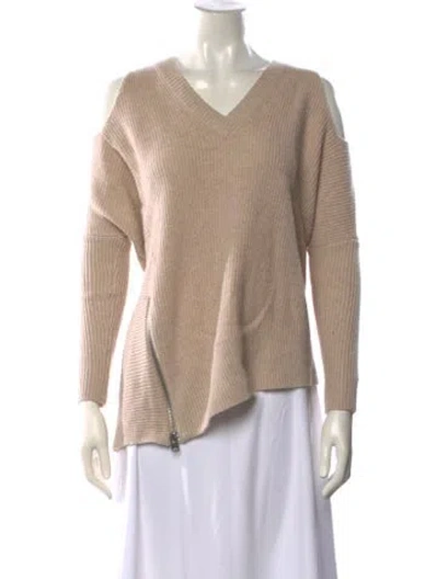 Pre-owned Allsaints V-neck Sweater In Neutral