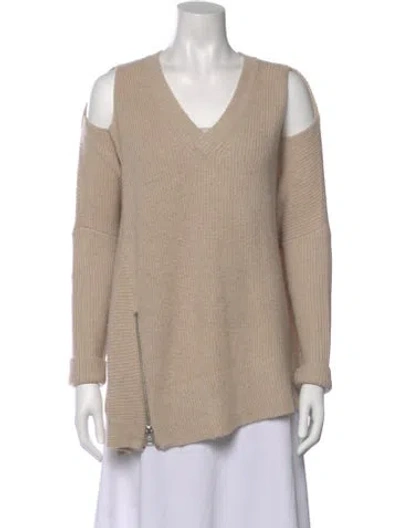 Pre-owned Allsaints V-neck Sweater In Neutral