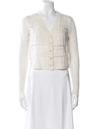 Pre-owned Allsaints V-neck Sweater In Neutral