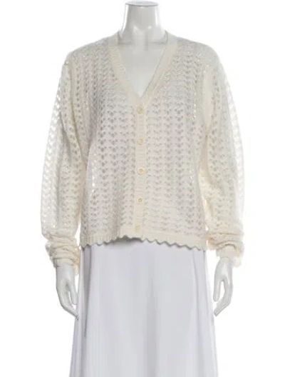 Pre-owned Allsaints V-neck Sweater In Neutral