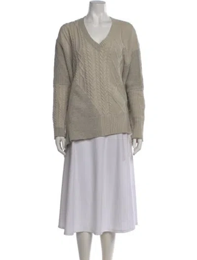 Pre-owned Allsaints V-neck Sweater In Neutral