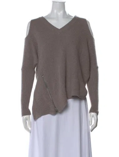 Pre-owned Allsaints V-neck Sweater In Neutral
