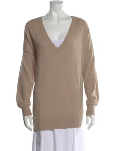 Pre-owned Allsaints V-neck Sweater In Neutral