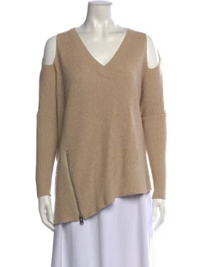 Pre-owned Allsaints V-neck Sweater In Neutrals