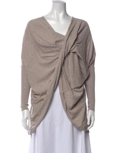 Pre-owned Allsaints V-neck Sweater In Neutrals