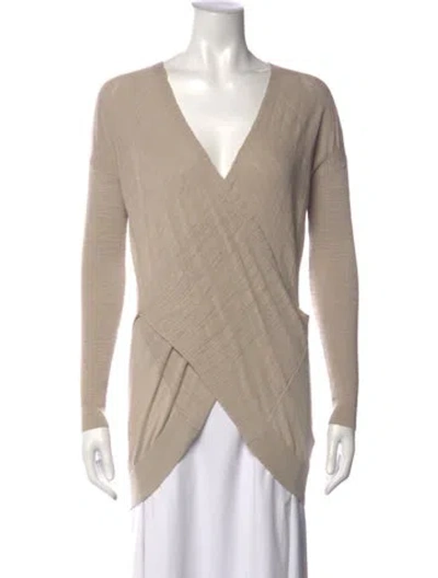 Pre-owned Allsaints V-neck Sweater In Neutrals