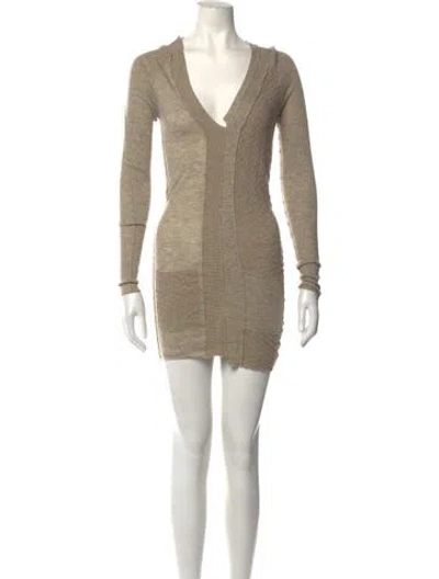 Pre-owned Allsaints V-neck Sweater In Neutrals