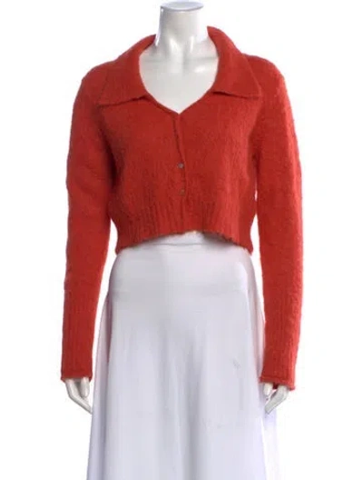 Pre-owned Allsaints V-neck Sweater In Orange