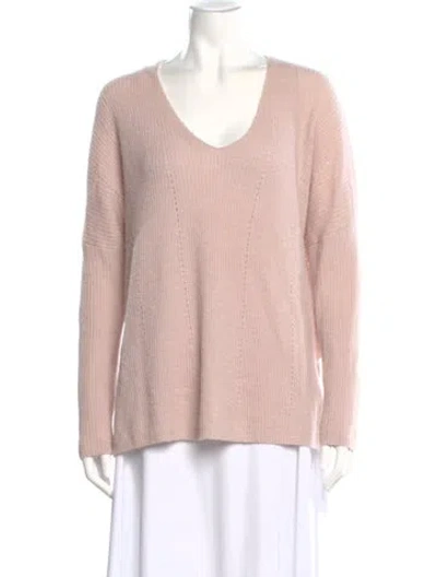 Pre-owned Allsaints V-neck Sweater In Pink