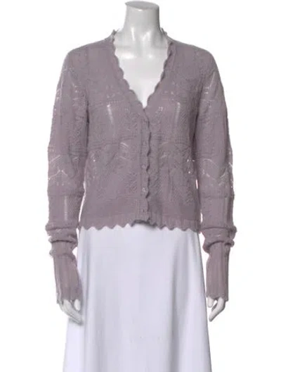 Pre-owned Allsaints V-neck Sweater In Purple