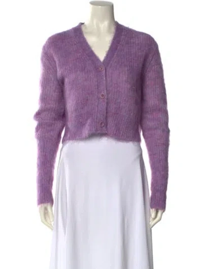 Pre-owned Allsaints V-neck Sweater W/ Tags In Purple