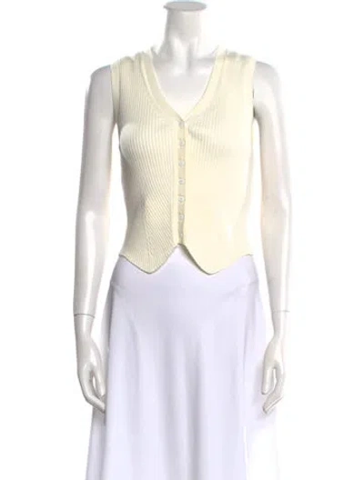 Pre-owned Allsaints V-neck Sweater In White