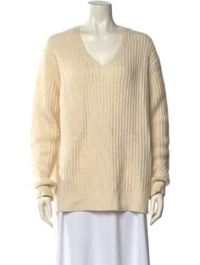 Pre-owned Allsaints V-neck Sweater In White