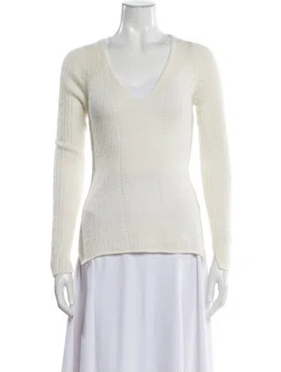 Pre-owned Allsaints V-neck Sweater In White