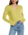 Allsaints Vortex Alpaca-blend Cardigan In Yellow