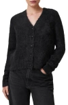 Allsaints Vortex Alpaca-blend Cardigan In Black