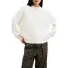 Allsaints Vortex V-neck Relaxed Fit Sweater In Chalk White