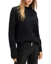 Allsaints Vortex V-neck Relaxed Fit Sweater In Black