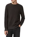 Allsaints Waffle Crewneck Sweater In Black