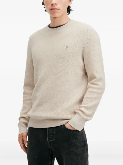 Allsaints Waffle-knit Jumper In Animal Print
