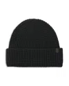 Allsaints Waffle Stitch Beanie In Green