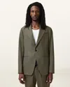 Allsaints Ward Single Breasted Blazer In Khaki Brown