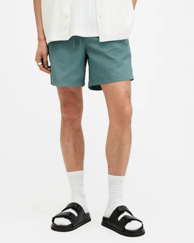 Allsaints Warden Slim Fit Swim Shorts In Aquara Blue