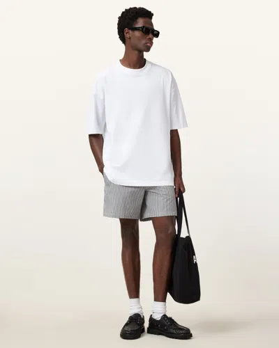 ALLSAINTS ALLSAINTS WARDEN STRIPED SEERSUCKER SWIM SHORTS,