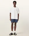 Allsaints Warden Nylon Regular Fit Swim Trunks In Celeste Blue