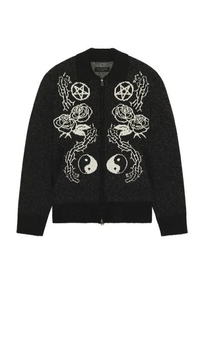 Allsaints Warner Cardigan In Black