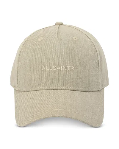 Allsaints Washed Baseball Cap In Neutral