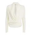 Allsaints Womens Chalk White Wasson Pirate-wear Merino-wool Cardigan In White