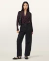 Allsaints Wasson Pirate Lightweight Cardigan In Burgundy