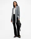Allsaints Wasson Pirate Lightweight Cardigan In Grey Marl