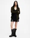 Allsaints Wasson Pirate Lightweight Cardigan In Tarmac Green