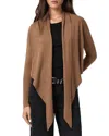 Allsaints Wool Wasson Pirate Lightweight Cardigan In Brown