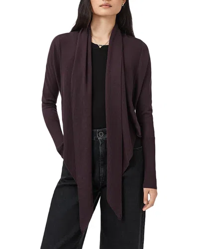 Allsaints Wasson Pirate Wool Cardigan In Purple