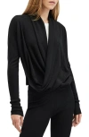 Allsaints Wasson Pirate Wool Cardigan In Black