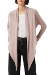 Allsaints Wasson Pirate Wrap Merino Wool Cardigan In Pink