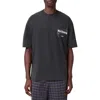 Allsaints Wavy Short Sleeve Crewneck Graphic T-shirt In Washed Black