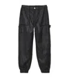Allsaints Waxed Denim Mila Cargo Trousers In Black