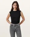 Allsaints Cotton Imogen Tank Top In Black
