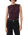 Allsaints West Sleeveless Tank Top In Burgundy